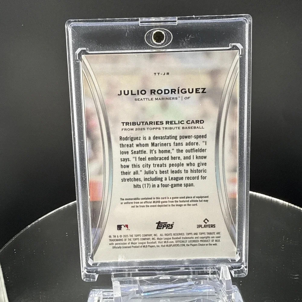 2025 Topps Tribute Julio Rodriguez #/50 Purple City Connect Relic Patch JRod